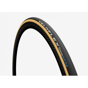 Neumático Veloflex Corsa EVO TLR, 700x28c, Tubeless, Ruta, Tan, 265gr. PSVP $59.990